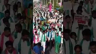 Huge number of Farmers took part in DR. Sanjay Kumar's Padayatra | #endofcongress #shorts #brsnews