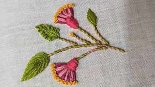 hand embroidery flower designs zardozi work for beginners Handwork kadhaidesign #jrhandwork