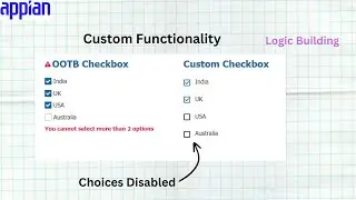 Custom Checbox | Logic Builing Concept | Appian tutorials