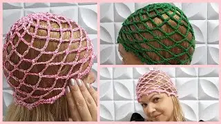 Touca Headpiece Tendência croche | fácil rápida e econômica | touca rede | #supremofios #tendencia 