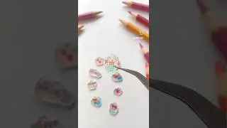 How I make little charm with Shrink Plastic #shrinkplastic #jewelry #shrinkydinks #handmadejewelry