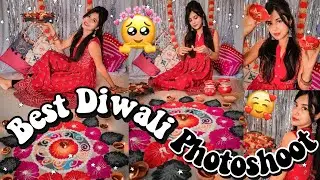 Best Diwali Photoshoot Pose Ideas ✨ | Diwali Poses | Diwali Poses witth Rangoli & diya #diwaliposes