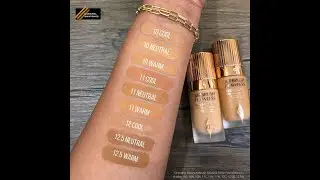 Charlotte Tilbury Airbrush Flawless Finish Foundation in shades 10 Cool - 12.5 Warm on Tan Skin