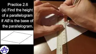 2.6 How to construct the height of a parallelogram (Tutorial - Step-by-Step guide)