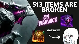 Enemy Jungler RAGEQUIT After seeing my BUILD (season 13 OP WARWICK ITEMS)