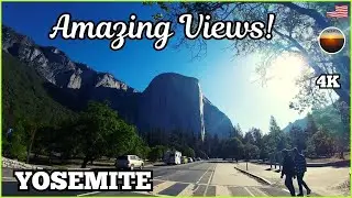 YOSEMITE VALLEY, YOSEMITE and BRIDAL VEIL FALLS TRAILS TOUR 4K CALIFORNIA