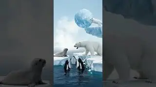 Trapped! Who wins this 3-way fight? A bear, an orca pod, or... the universe? 🤯 #ArcticChallenge