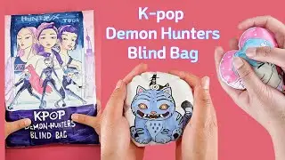 K-Pop Demon Hunters Blind Bag ASMR🔇No Music, relaxing, paper DIY, Netfix movie fanart handmade craft