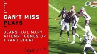 Bears Hail Mary Attempt Comes Up 1 Yard Short!!!