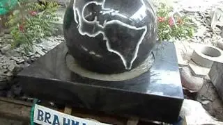 Floating stone sphere fountain