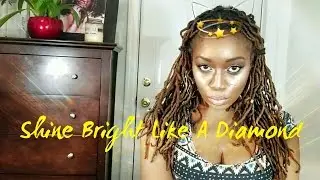 FULL FACE USING ONLY HIGHLIGHTERS CHALLENGE | Shine Bright Like A Diamond | RASTADOLL