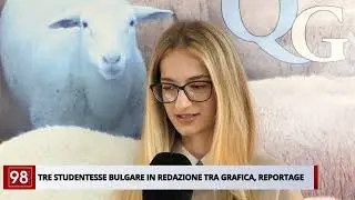 TRE STUDENTESSE BULGARE IN REDAZIONE TRA GRAFICA, REPORTAGE