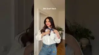 A wardrobe essential, the silk scarf 🤍 #silkscarf #tutorial #fashion #scarfhack #fashionhack