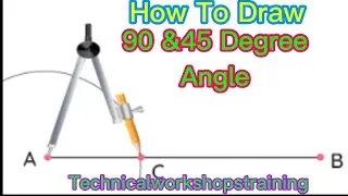 How to Draw 90&deg; and 45&deg; Angle Step by Step | Easy Geometry Tutorial for Beginners