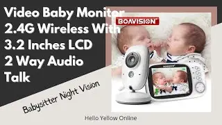 Video Baby Monitor 2.4G Wireless With 3.2 Inches LCD 2 Way Audio Talk👶🍼🥰👄🔉👂📹📸🎥🌃