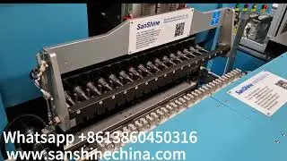 Relay solenoid valve current contactor production line robot load bobbin wind tin test coil sametime