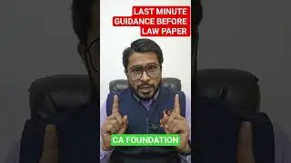 CA FOUNDATION Law paper  Last Minute Guidance #cafoundation #cafoundationlaw #cafoundationjan2026