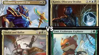 Epic Commander Battle: Hashaton, Kamiz, Shalai & Hallar, and Loot Face Off in a Wild MTG Showdown!