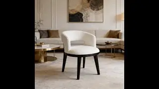 Madison Dining Chair: Plush Cushion, Ergonomic Support & Sturdy Ash Wood Legs
