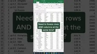Freeze Columns and Rows at the Same Time |#excel #excelformulas #exceltips