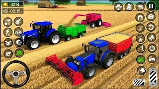 Indian Real Farming Tractor Simulator - Big Farm Transport Driving Walkthrough : Android Gameplay #1