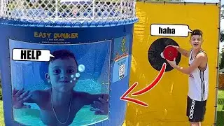 Last To Fall In The DUNK TANK CHALLENGE!!!
