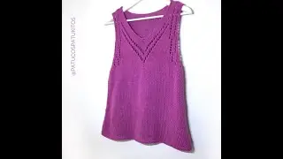 Camiseta de verano a dos agujas. Camiseta bambu dos agujas