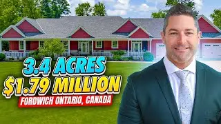 Tour Inside a $1.79M Luxury Sprawling Bungalow on 3.4 Acres in Ontario! 🏡