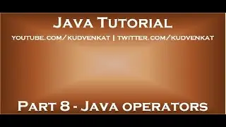 Java operators