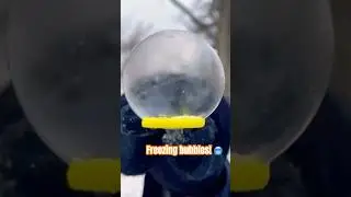 When it is so cold bubbles freeze in Kansas! #winter #weather #snow
