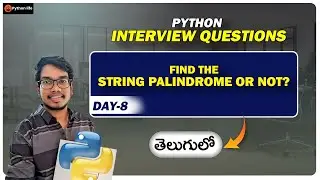 Python Program to Find String is  Palindrome or Not | Python Telugu