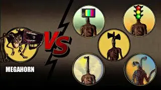 MEGAHORN Vs Siren Head, Light Head, TV Head, Traffic Light Head, Pipe Head | LEGENDARY VIDEO