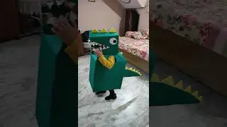 🤗 1st Prize Winner 🏆  Dinosaur 🦕 Cardboard Costume/Cut Out #ytshorts #dinosaurcostume #diy #viral