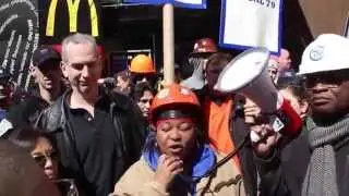 Construction Workers Rally With Fast Food Workers