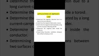 Applications of Ampere's law