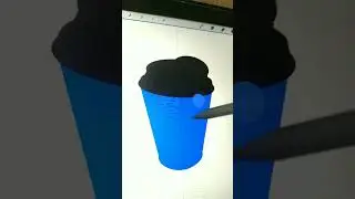 Digital drawing coffee papercup illustration in procreate part 1 #shorts #procreate