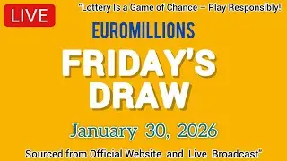 National Lottery Euromillions Draw Live Results From Friday 30 Jan 2026 | euro millions live