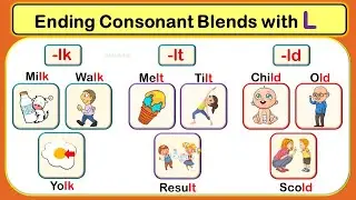 Ending Consonant Blends L | ld,lt,lk | Consonant Blends Letter L | Ending blends| phonics-Kids Entry