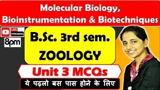 B.Sc. 3 sem Zoology MCQs | Molecular Biology, Bioinstrumentation & Biotechniques MCQ | RMPSU | DBRA