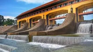 Ketika pintu air bendungan walahar di buka @TJ_vlog
