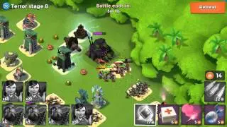 Boom Beach taking down Dr. Terror stage 8!