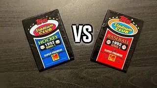 REVENGE! ASMR price battle | 1992 Topps Stadium Hockey vs Baseball | Sports Card ASMR