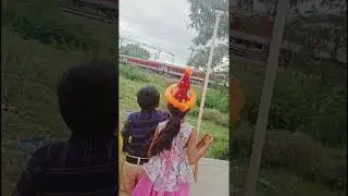 Little Rail Fan Saying Bye 👋| Nagercoil Express Passing 🚆