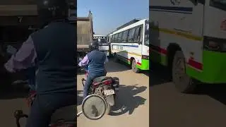 buses at panposh bridge often disobey lane rules leading to chaos and delay for others