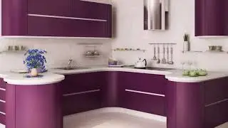 Kitchen Design  Modern Purple Kitchen  Bright plum accent 2018