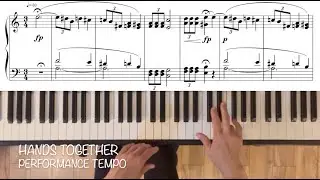 Grieg, Elegy, Lyric Pieces, book 2 op. 38 no. 6. Piano tutorial and practice aid with full score.