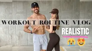 REALISTIC WORKOUT ROUTINE VLOG! | workout with me and my trainer boyfriend | Charissa Fawn