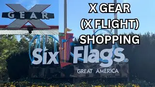 Shopping Six Flags Great America Theme Park Tour - EL Mercado (Raging Bull) - Roller Coaster Park
