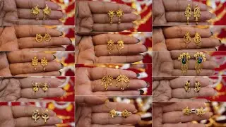 Gold earrings tops designs for daily use/gold stud earrings designs/daily wear gold earrings design/