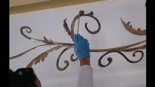 Hand Painted Ceiling Mural by Linda Rufo